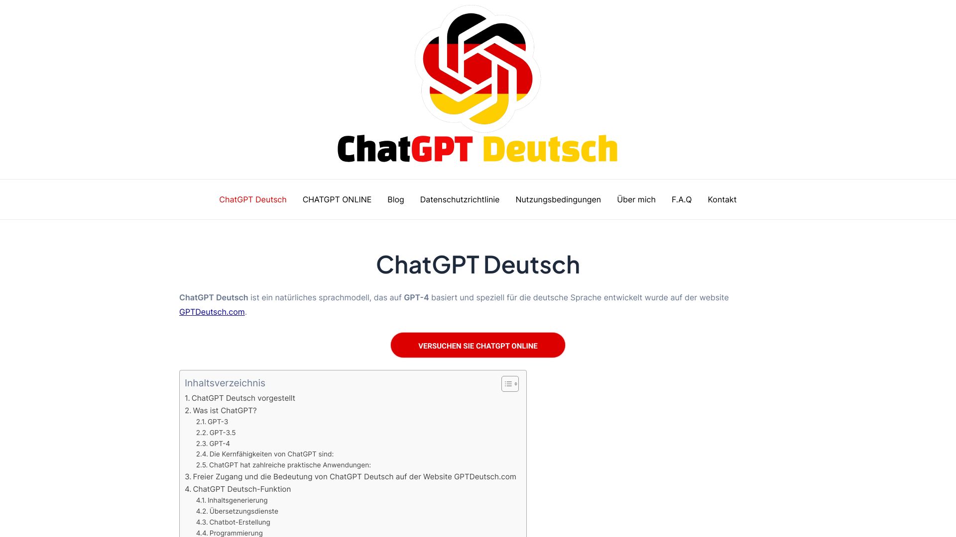 ChatGPT Deutsch - GPTDeutsch.com