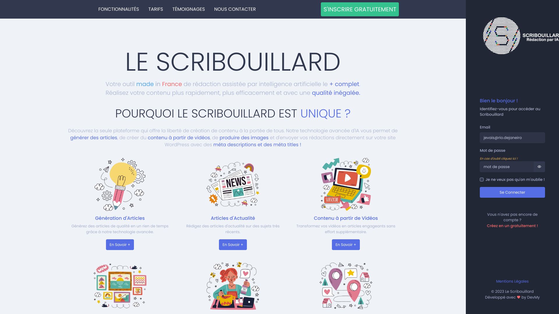 Le Scribouillard - Rédaction SEO par IA