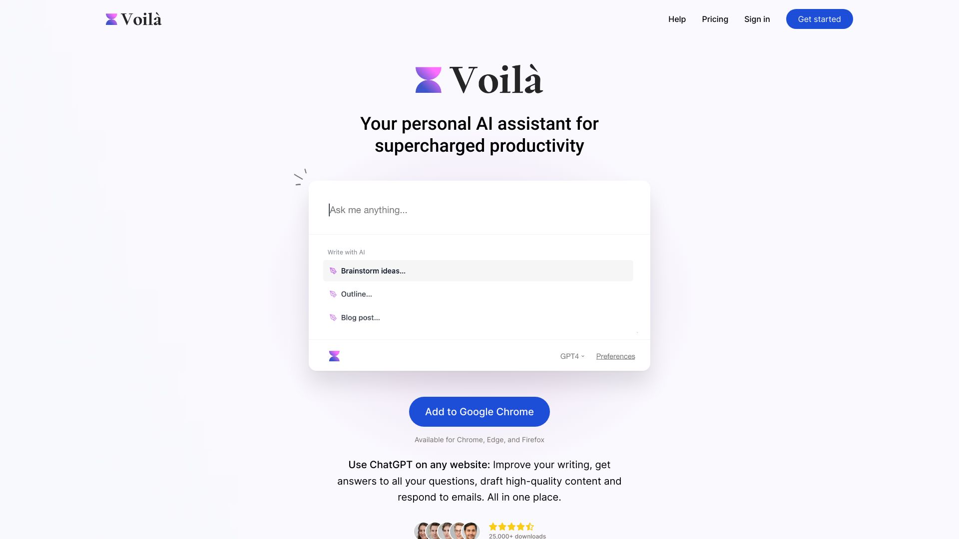 Voilà - ChatGPT browser assistant